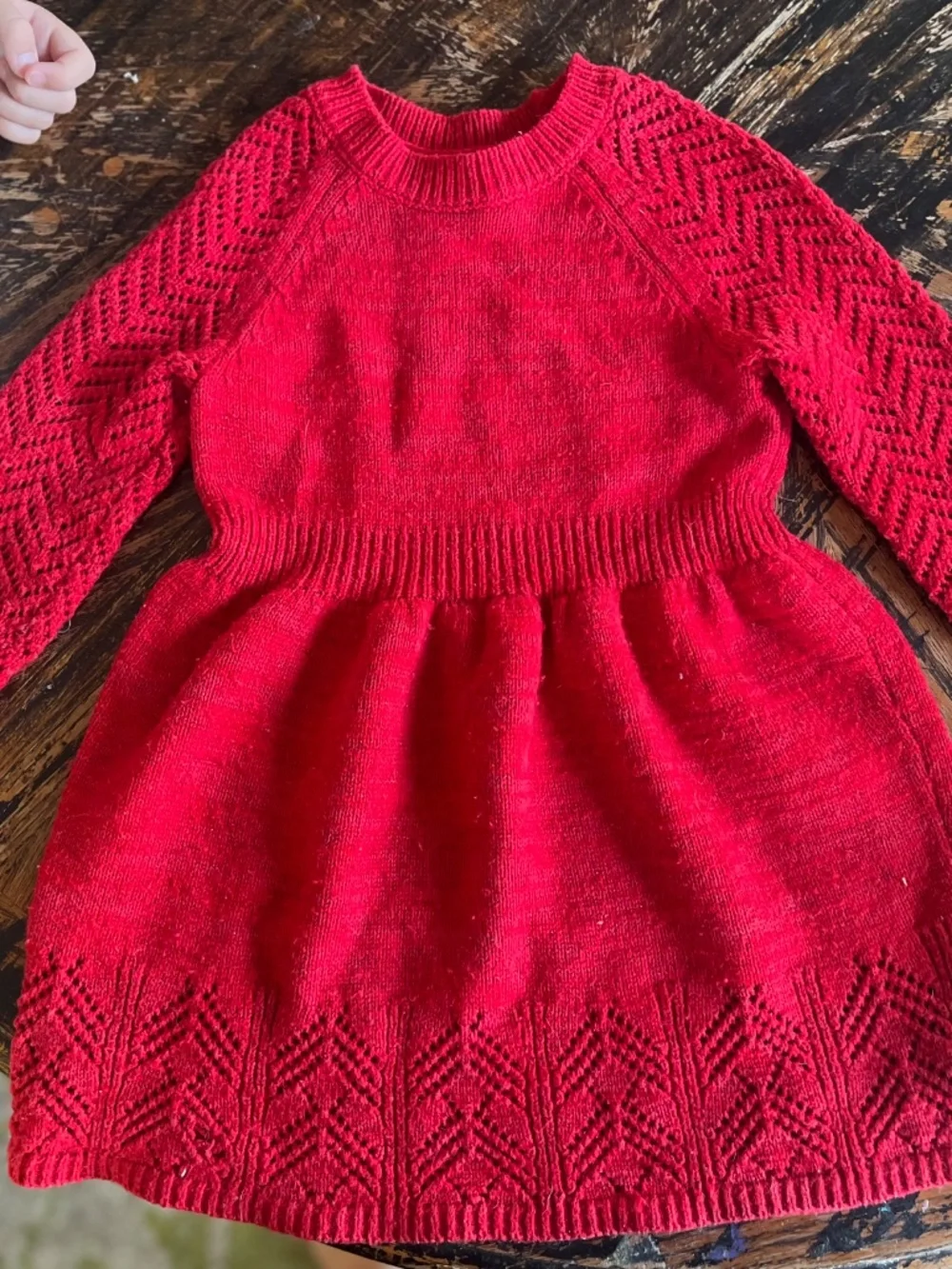 Cat & Jack Red Sweater Dress, size 4